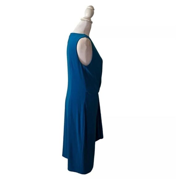 White House Black Market Blue Sheath Workwear Dress Stretch Designer US S - Picture 4 of 9